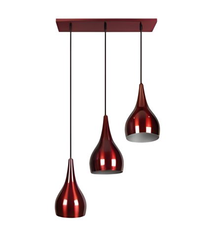 Philips  58078 Blithe 3 Head Pendant Wine And Silver