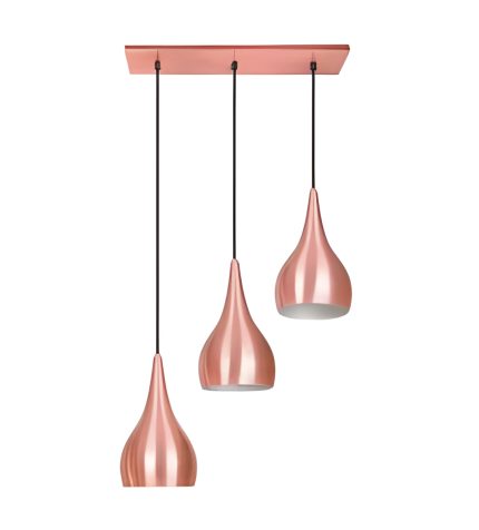 Philips 58078 Blithe 3 Head Pendant Rosegold And Silver