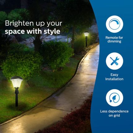 Philips BGC010 LED3/730 RL Bollard Spike Solar light 3W (Round shaped) ( ODL-0259 )