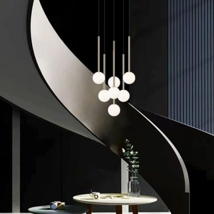 Philips 800147 MAGNIFIQ 7H Shiny Gold G9i ( Double-Height Pendant Light Matte black body with cognac glass and black threaded wire ) ( ODL-1259 )