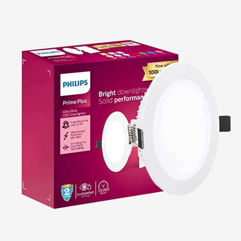 Philips Ultra Glow LED Downlight Slim Bright UltraGlow Downlight 10w | Round | Warm White ( ODL-2034 )